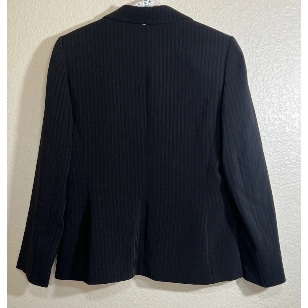 Tahari Arthur S. Levine Women's Black One-Button Blazer, Lined, Size 14